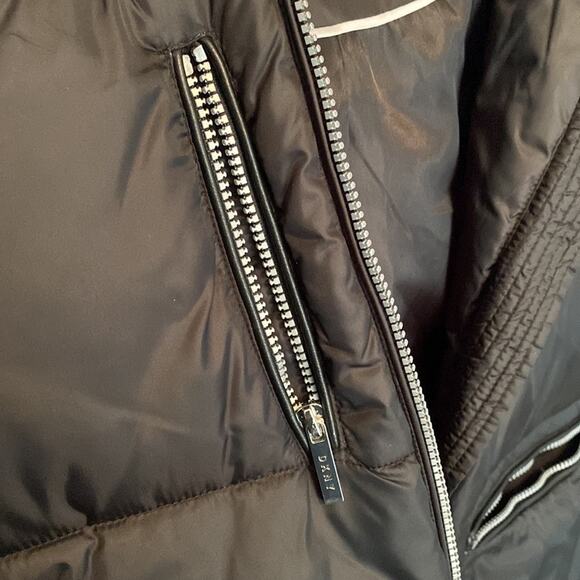 DKNY Faux Fur Trim Hooded Puffer Coat - Picture 6 of 15